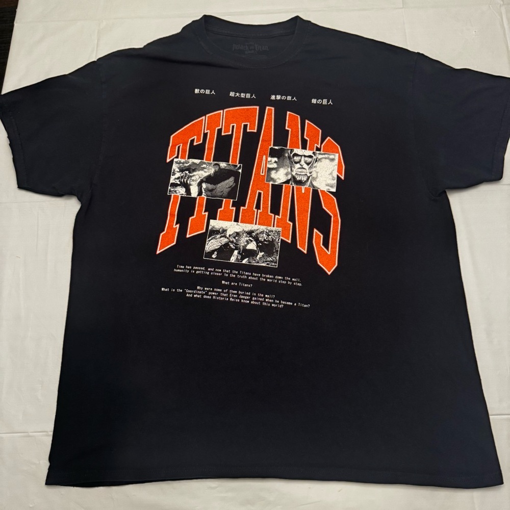 Vintage Attack On Titan Manga Tshirt Season 3 Black Men’s Sz XL